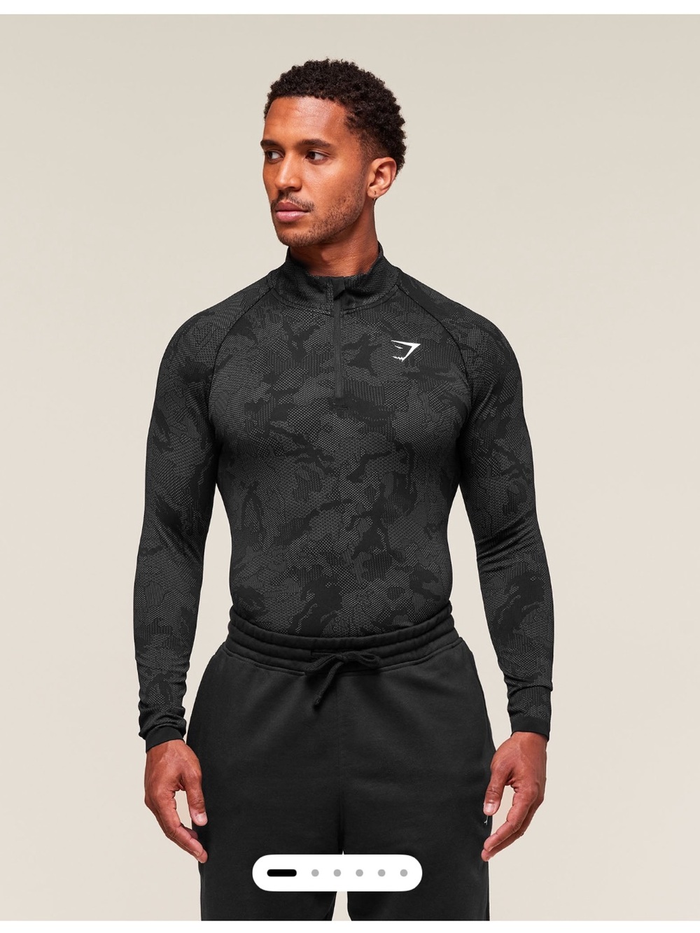 Gymshark Men’s Black Long-Sleeve Top